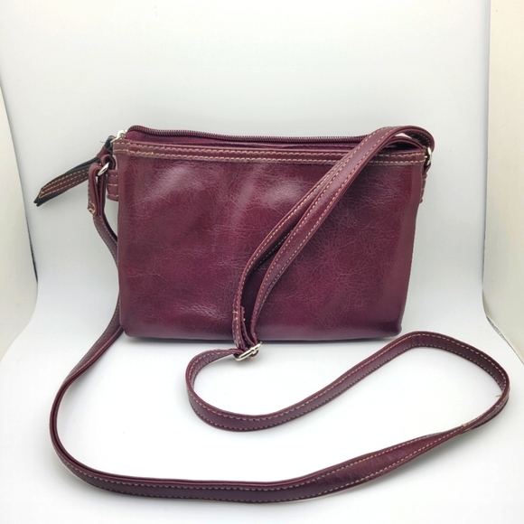 Burgundy Classic Crossbody Bag - Picture 7 of 8